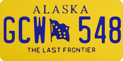 AK license plate GCW548