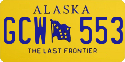 AK license plate GCW553