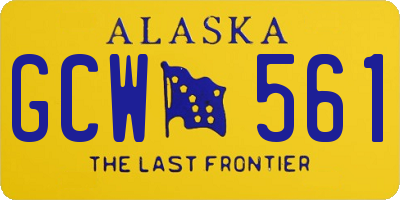 AK license plate GCW561