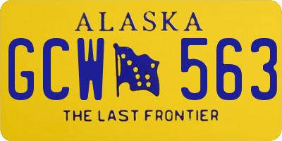 AK license plate GCW563