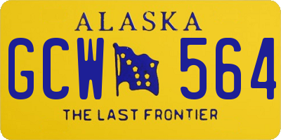 AK license plate GCW564