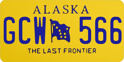 AK license plate GCW566