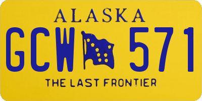 AK license plate GCW571