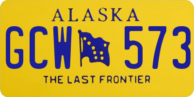 AK license plate GCW573