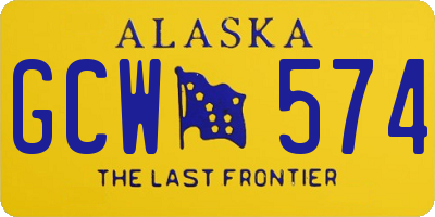 AK license plate GCW574