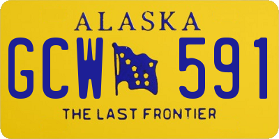 AK license plate GCW591