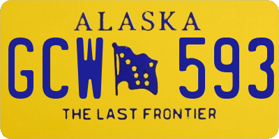 AK license plate GCW593