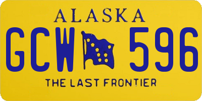 AK license plate GCW596