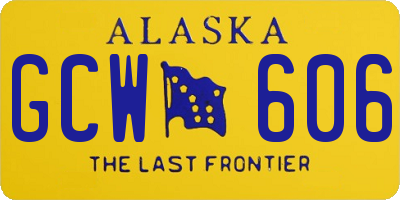 AK license plate GCW606