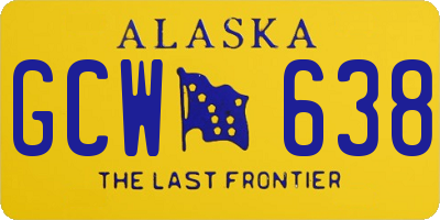 AK license plate GCW638