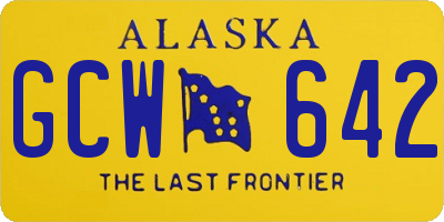 AK license plate GCW642