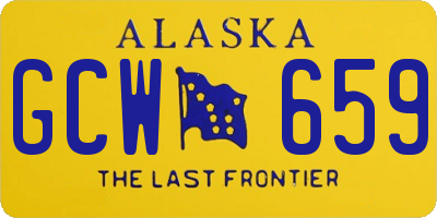 AK license plate GCW659