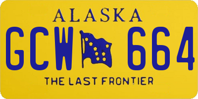 AK license plate GCW664