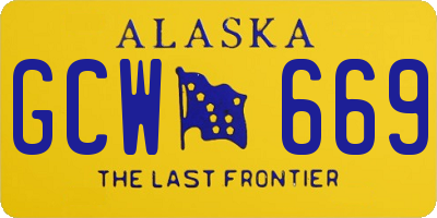 AK license plate GCW669
