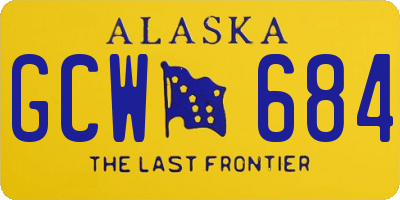 AK license plate GCW684