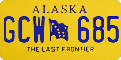 AK license plate GCW685