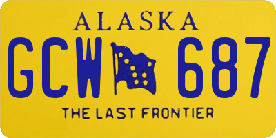 AK license plate GCW687