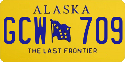 AK license plate GCW709
