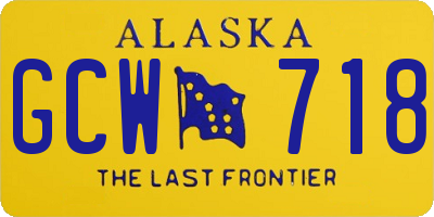 AK license plate GCW718