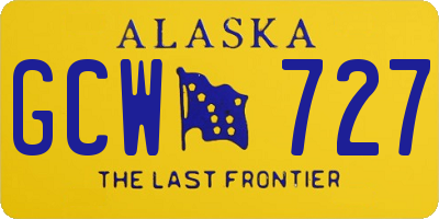 AK license plate GCW727