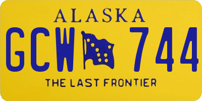 AK license plate GCW744