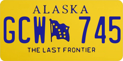AK license plate GCW745