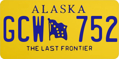 AK license plate GCW752