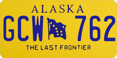AK license plate GCW762