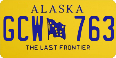 AK license plate GCW763