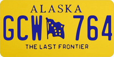 AK license plate GCW764