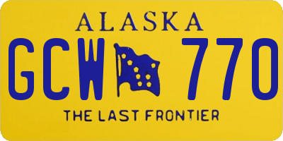 AK license plate GCW770