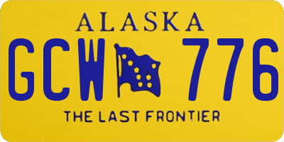 AK license plate GCW776