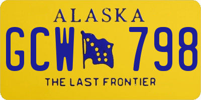 AK license plate GCW798