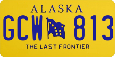 AK license plate GCW813