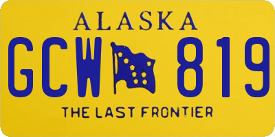 AK license plate GCW819