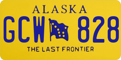 AK license plate GCW828