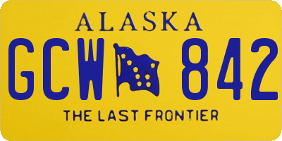 AK license plate GCW842