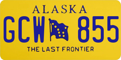 AK license plate GCW855