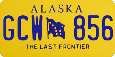 AK license plate GCW856