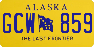 AK license plate GCW859