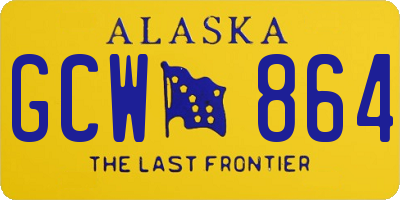 AK license plate GCW864