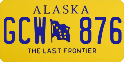 AK license plate GCW876