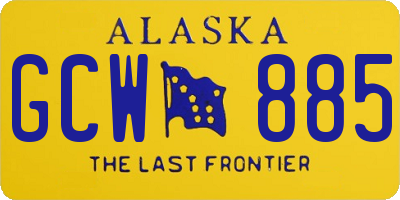 AK license plate GCW885