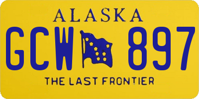 AK license plate GCW897
