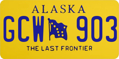 AK license plate GCW903