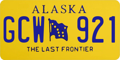 AK license plate GCW921