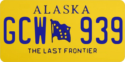 AK license plate GCW939