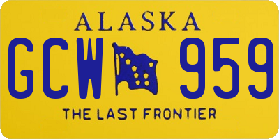 AK license plate GCW959