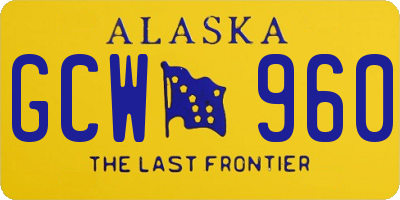 AK license plate GCW960
