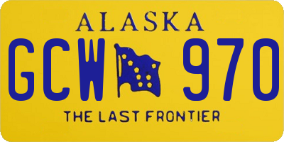 AK license plate GCW970